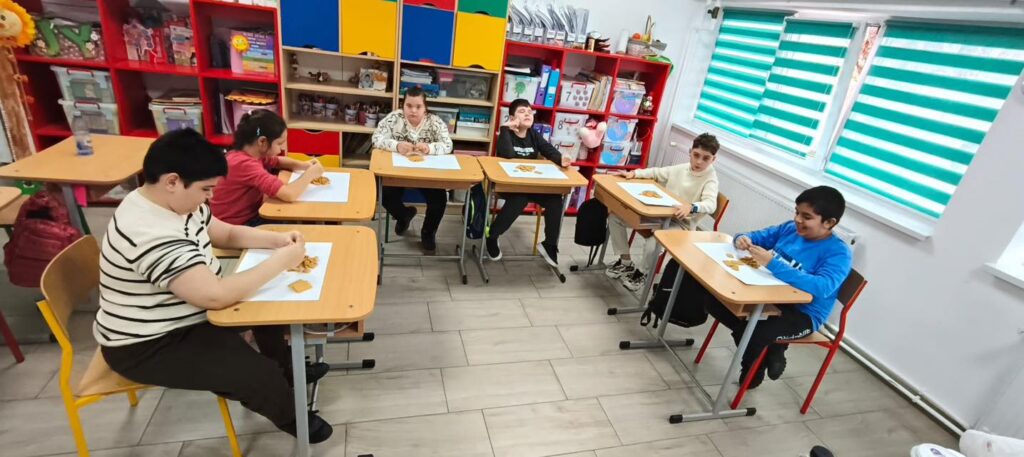 Elevii la activitate